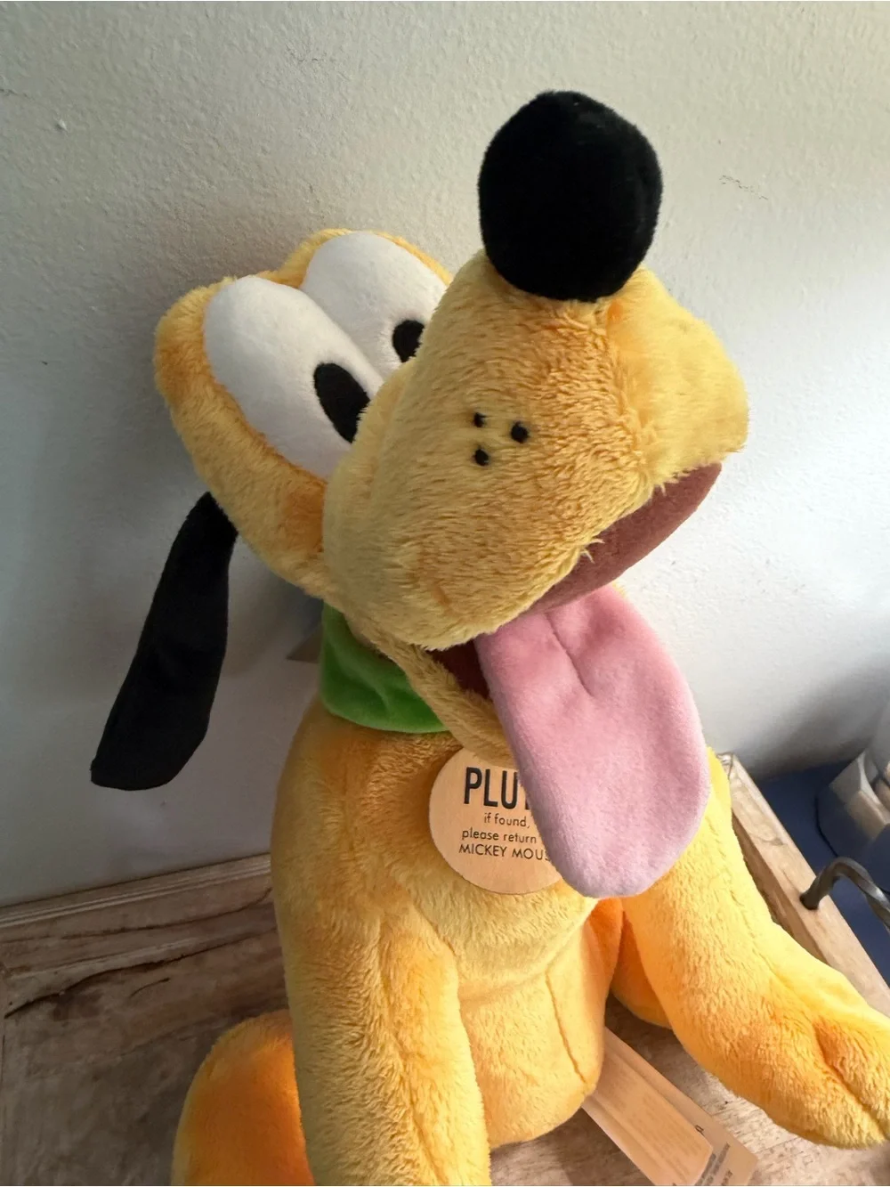 Walt Disney World Pluto Puppy Plush Tongue Out Disney Parks Exclusive w/ Tags